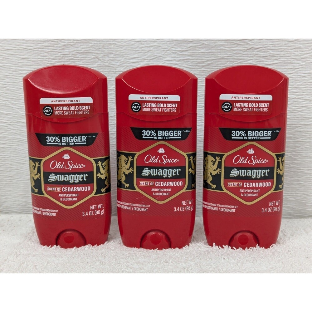 Old Spice - Swagger - Scent of Cedarwood Deodorant - 3.4 oz - 3 Pack